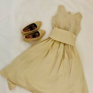 Cream Embroidered Dress